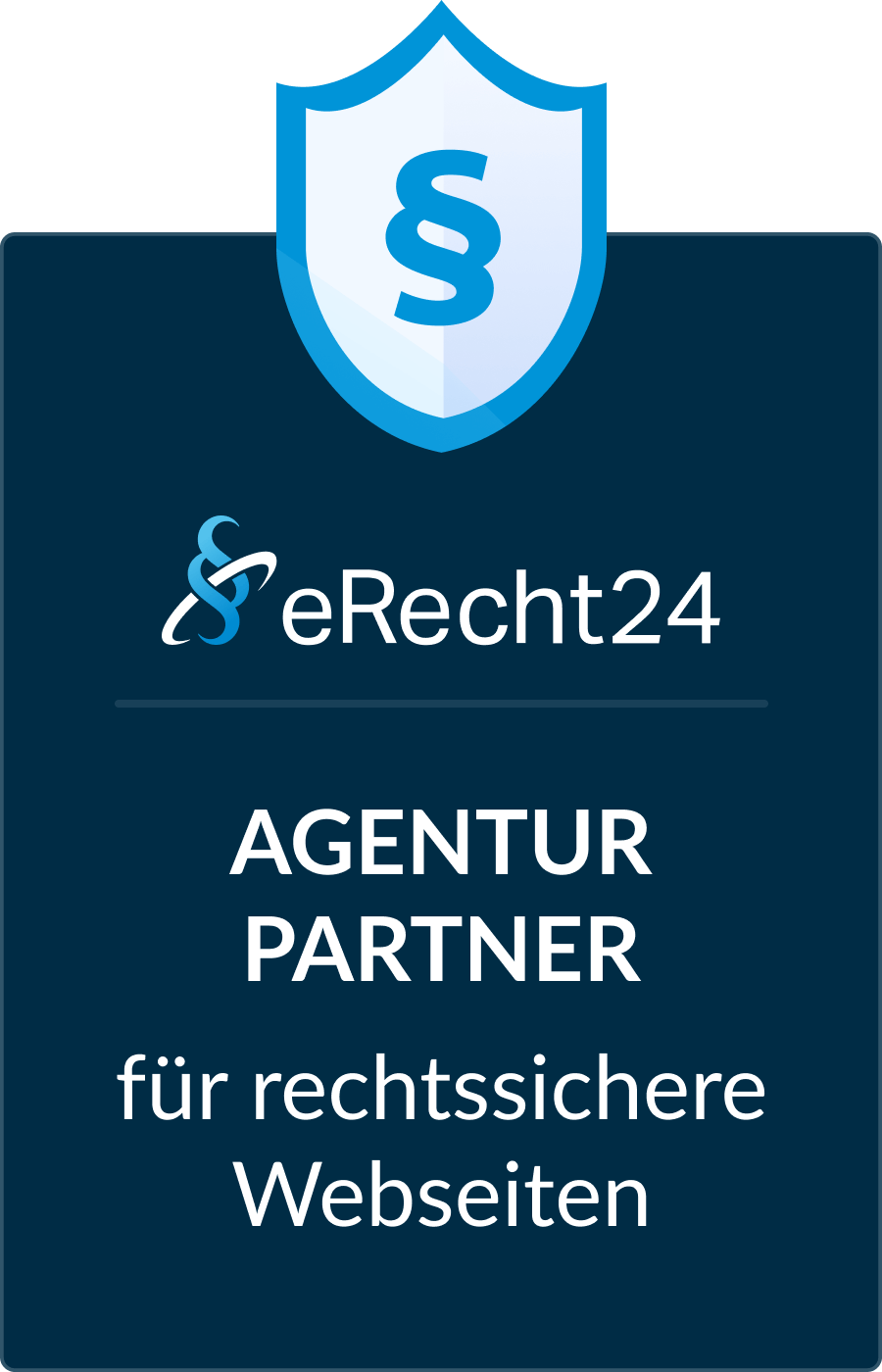 Agentur-Partner – Siegel von eRecht24