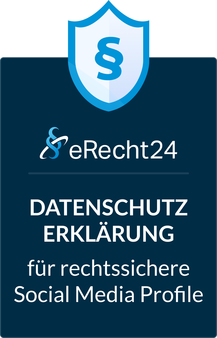 Social-Media-Datenschutz – Siegel von eRecht24