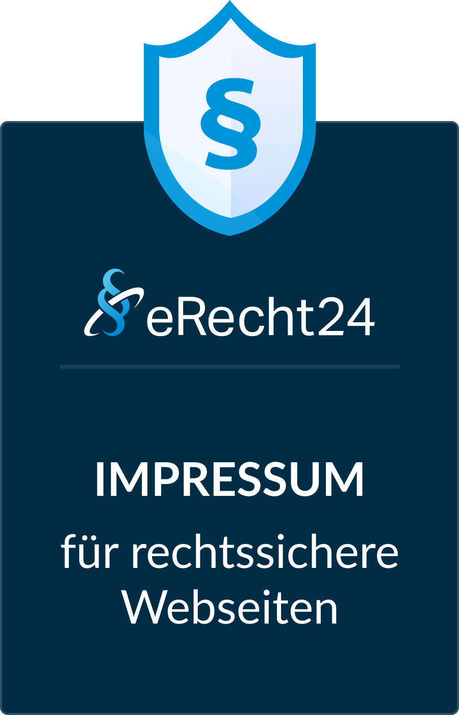 Impressum – Siegel von eRecht24 Impressum – Siegel von eRecht24
